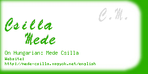 csilla mede business card